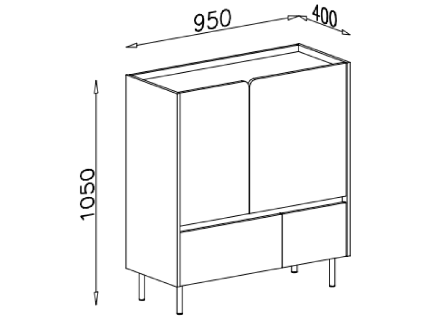 Komoda VALORIA 90 cm Eukaliptus