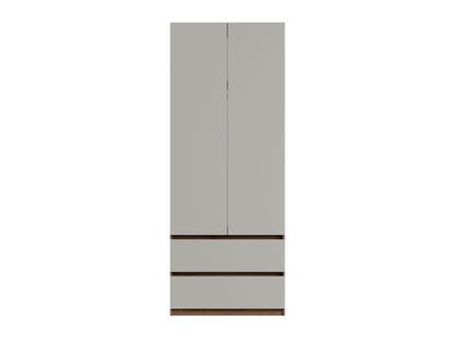 Szafa dwudrzwiowa LIVIENO 90 cm Szary + Orzech