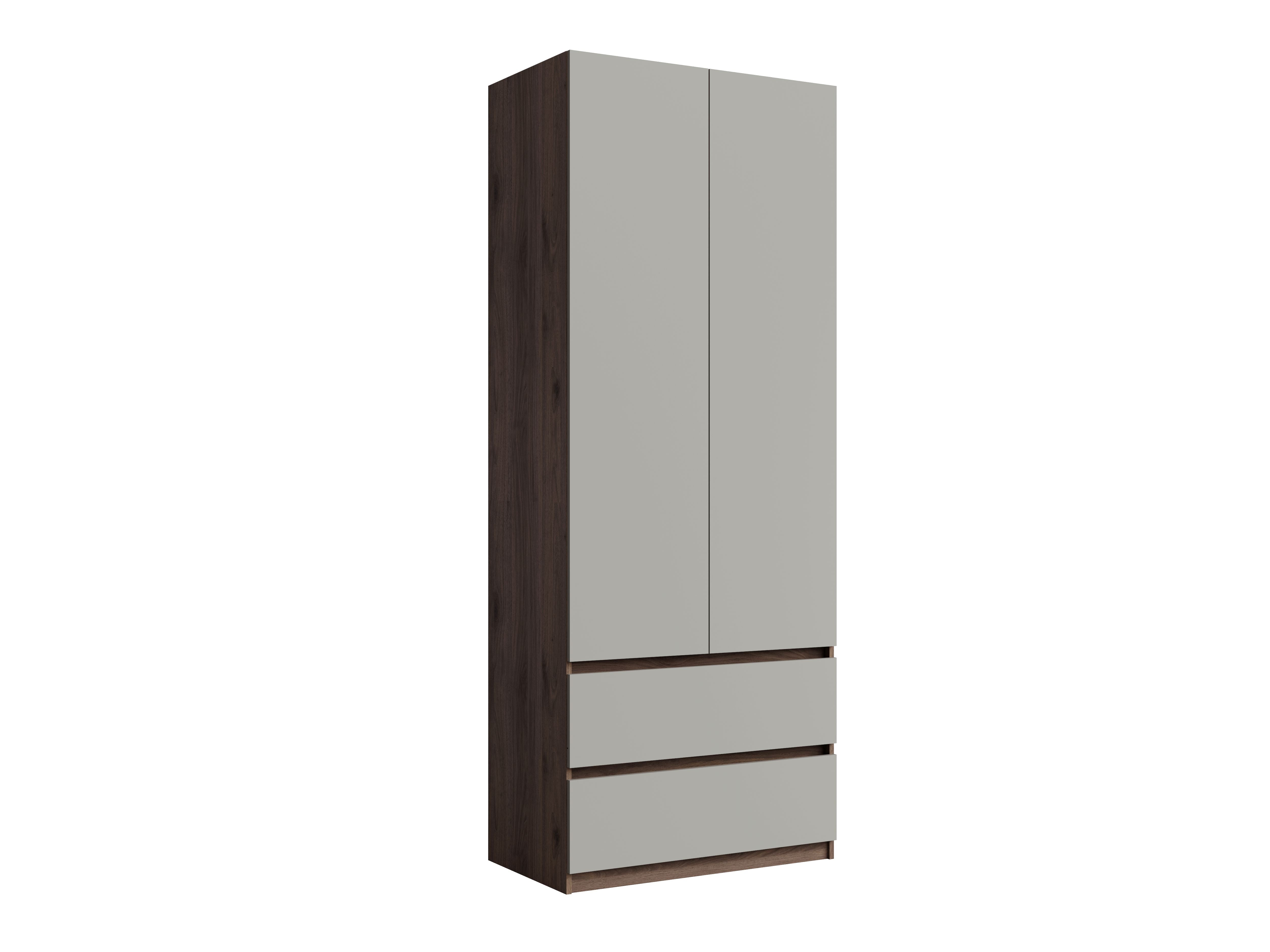 Szafa dwudrzwiowa LIVIENO 90 cm Szary + Orzech