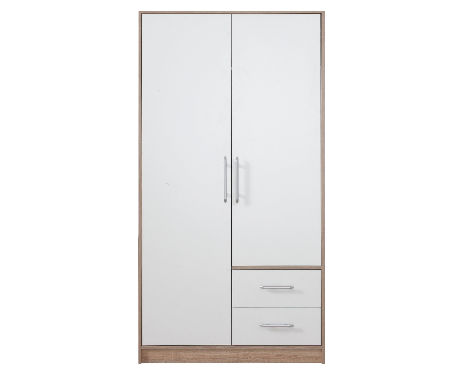 Szafa dwudrzwiowa VENTO 100 cm Dąb sonoma + biały
