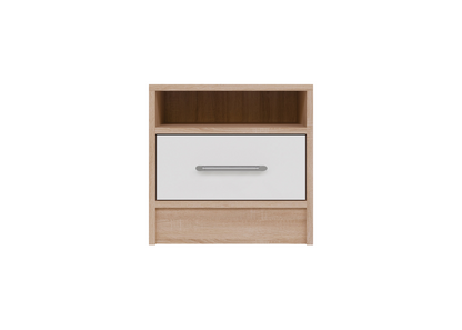 Stolik nocny VENTO 40 cm Dąb sonoma + biały