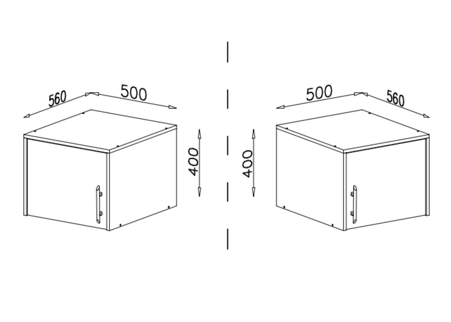 Nadstawka do szafy jednodrzwiowej VENTO 50 cm Dąb sonoma + biały