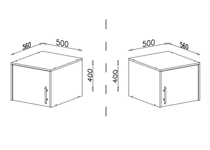 Nadstawka do szafy jednodrzwiowej VENTO 50 cm Dąb sonoma + biały