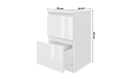 Stolik nocny MODO 30 cm Biały mat
