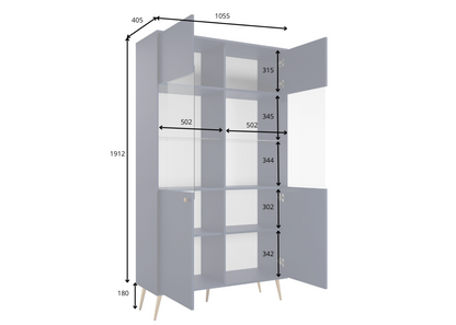 Witryna ETERIS 105 cm Beżowy