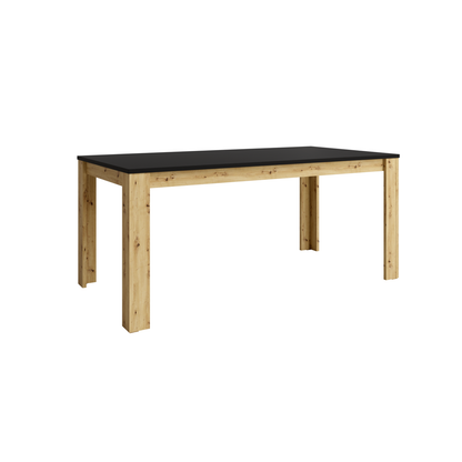 Stół do jadalni NESTILA 180 cm Czarny + Dąb artisan