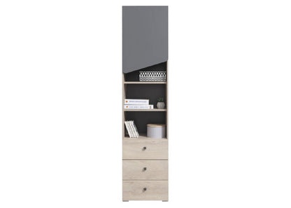 Regał półotwarty ALVER 3 45 cm Jasny dąb / antracyt