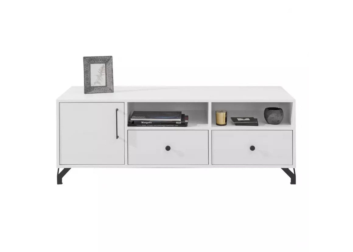 Szafka RTV MONO 140 cm Biały połysk