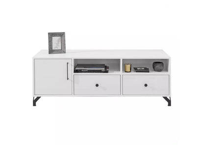 Szafka RTV MONO 140 cm Biały połysk