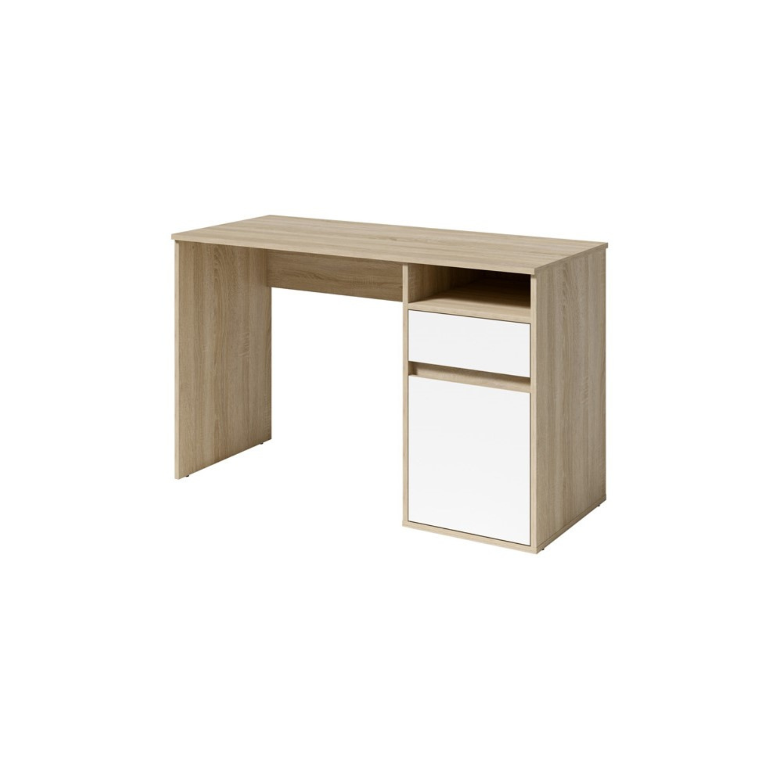 Biurko TASKO 120 cm Dąb sonoma + Biały