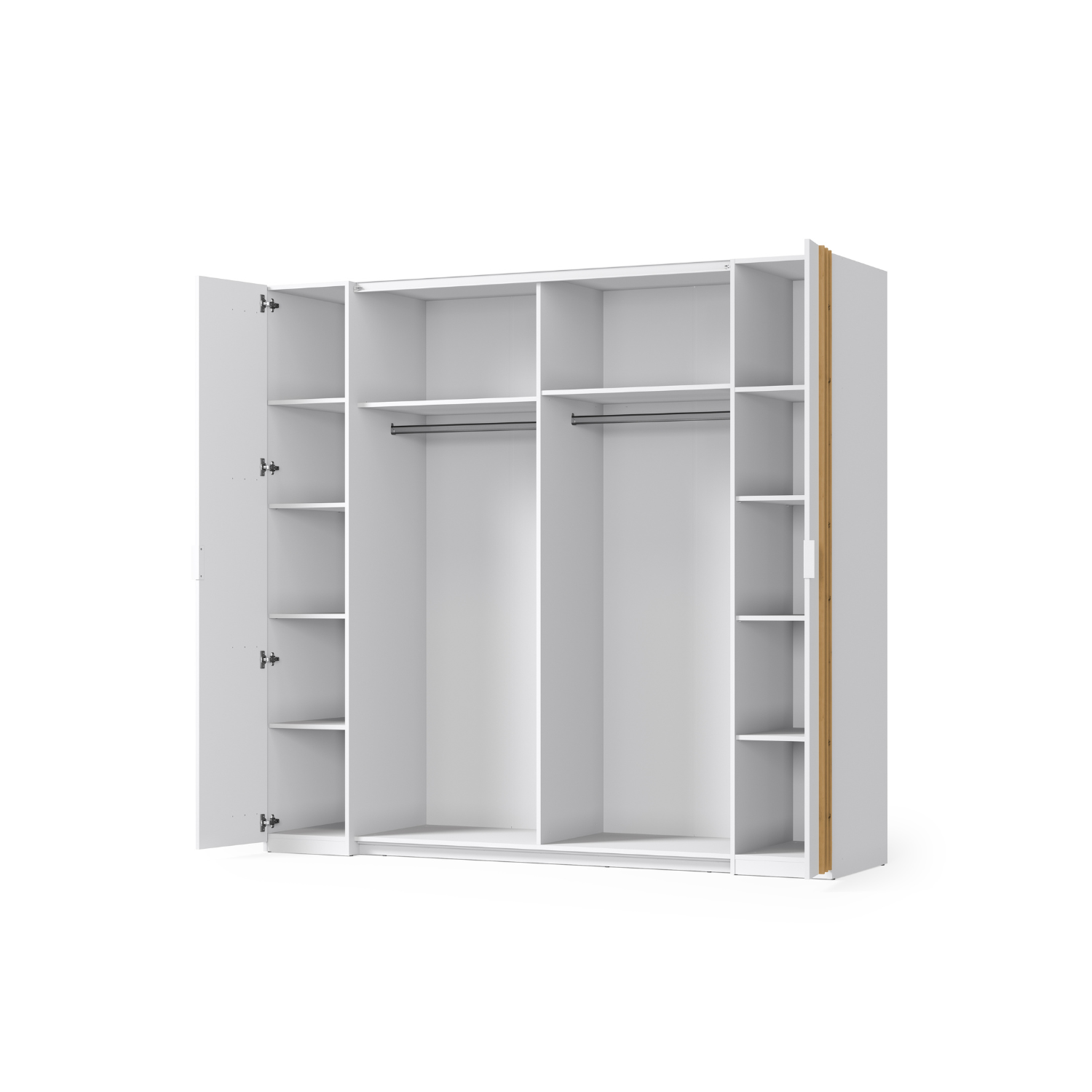 Szafa czterodrzwiowa ESPELIS 220 cm Biały + Dąb artisan