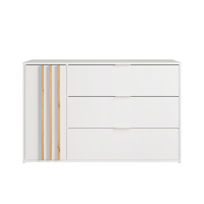 Komoda ESPELIS 125 cm Biały + Dąb artisan