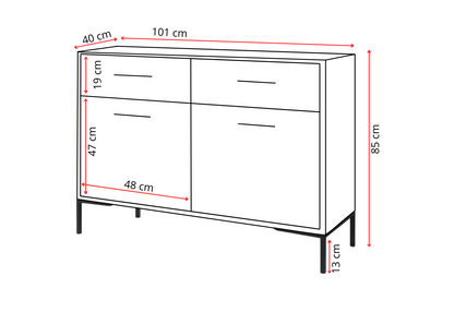 Komoda NORANO 100 cm Dąb artisan
